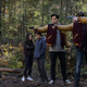 A group teenagers seemingly preparing to execute someone.